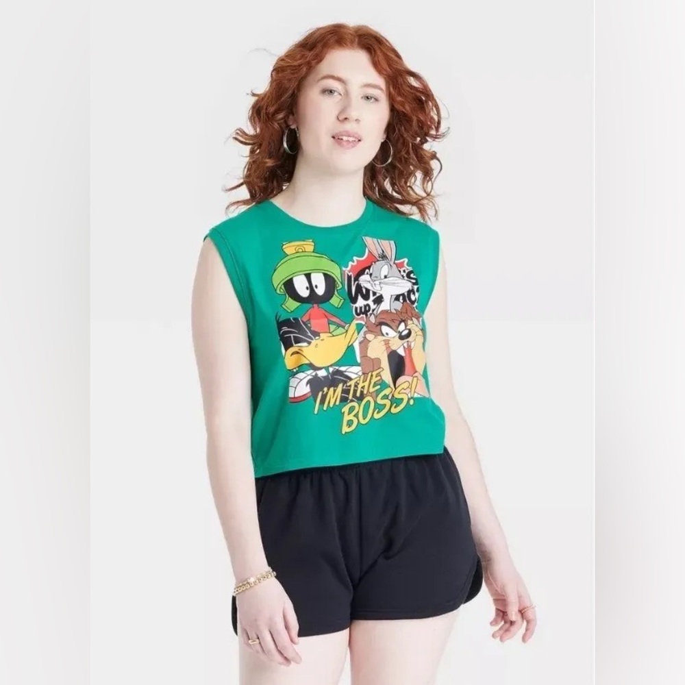 NWT! Looney Tunes 'Im the Boss' Graphic Tank Top - Picture 3 of 6
